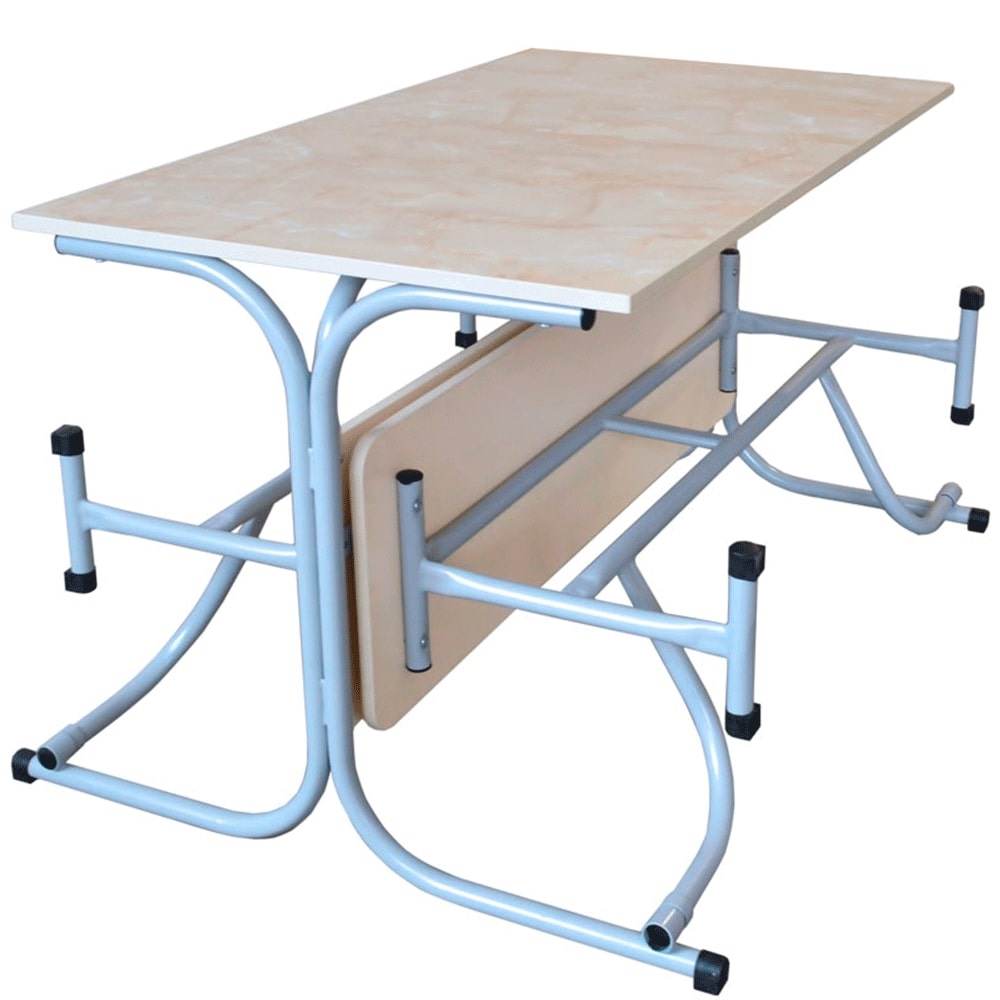 Стіл для їдальні з розкладними лавами 1200х1650х700 мм Дроздовський